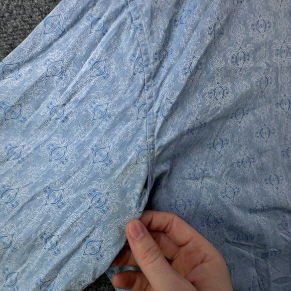 Robert Graham Long Sleeve Button Up Shirt Men Size Large Classic Blue Print - Picture 14 of 16